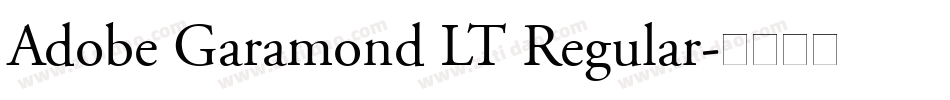 Adobe Garamond LT Regular字体转换